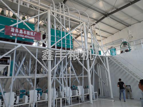 山西晋城60吨级落地式面粉机安装案例